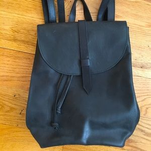 Small Black Leather Backpack